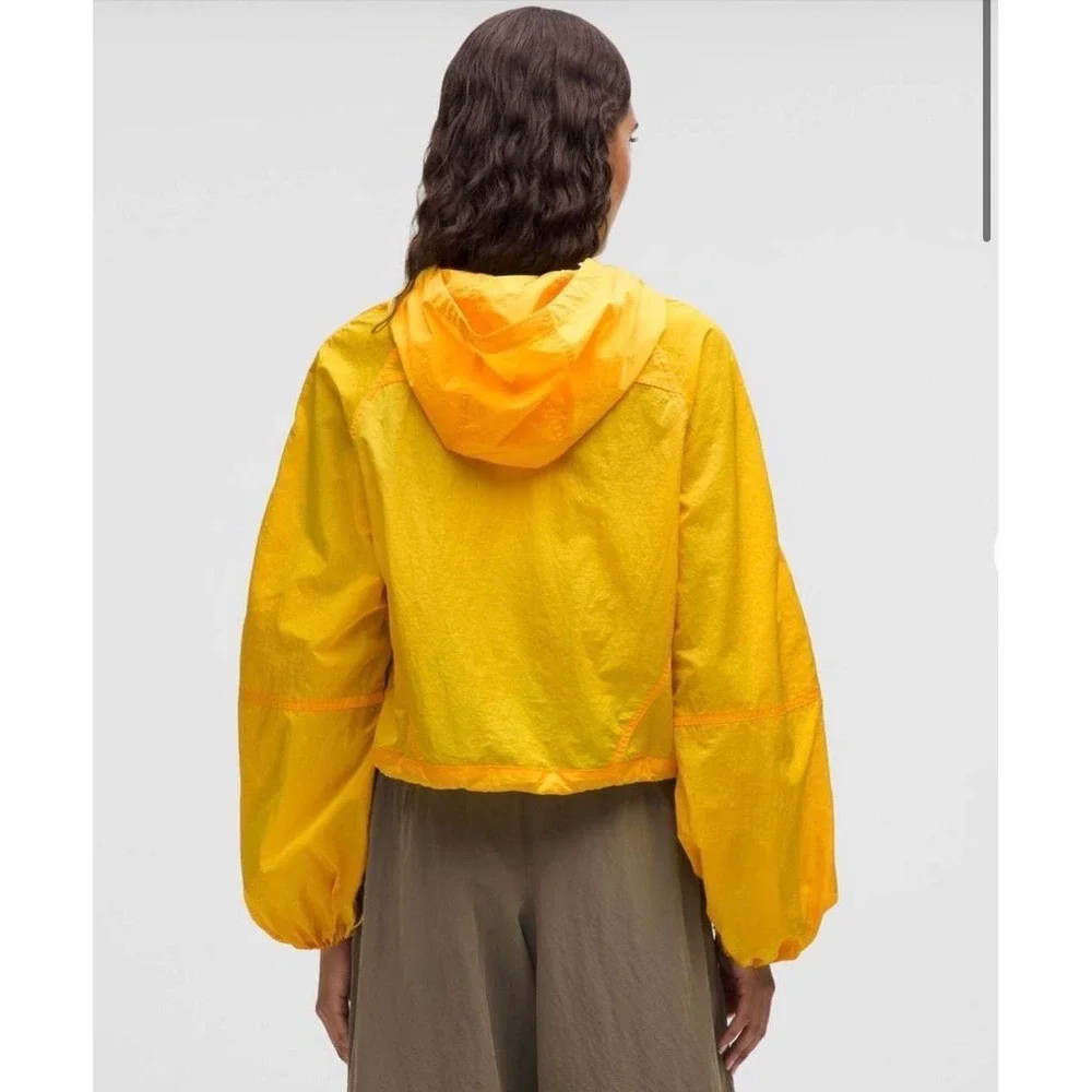 882-Lululemon Scuba Cropped Anorak-Maize Yellow